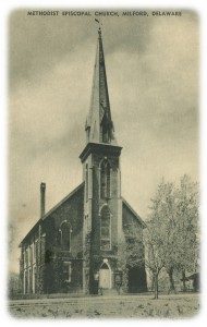 old black and white photo of church
