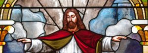 stained glass of jesus